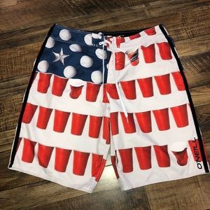 red solo cup swim trunks